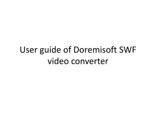 Doremisoft SWF Video Converter User Guide-How to convert swf