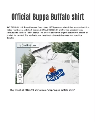 Official Buppa Buffalo shirt