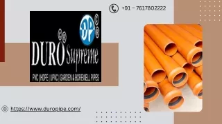 Pvc Pipe Manufacturer | Duropipe