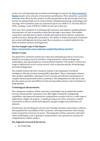 Flow Cytometry Market Trends, Growth & Forecast to 2032