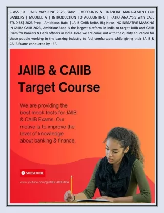 Tests For Jaiib & Caiib Exam