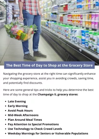 The Best Time of Day to Shop at the Grocery Store