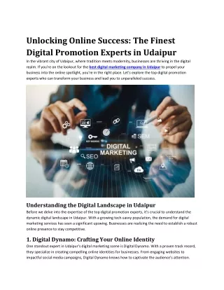 Unlocking Online Success