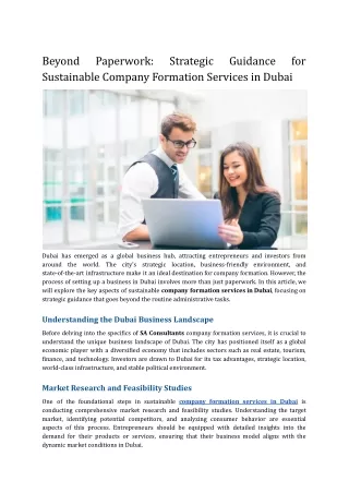 Beyond Paperwork_ Strategic Guidance for Sustainable Company Formation Services in Dubai