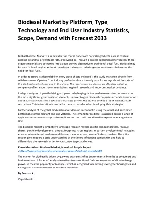 Biodiesel Market