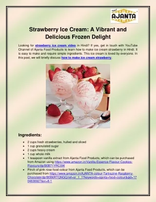 Strawberry ice cream video