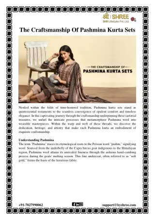The Craftsmanship Of Pashmina Kurta Sets