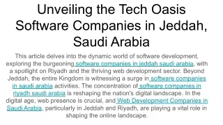 Unveiling the Tech Oasis Software Companies in Jeddah, Saudi Arabia (1)