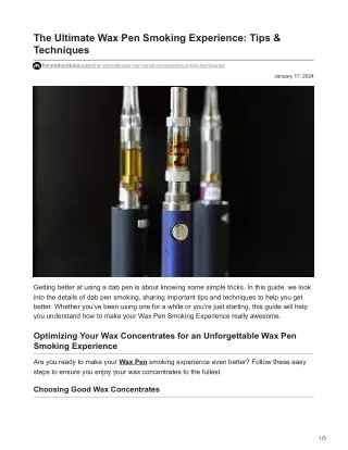 themediumblog.com-The Ultimate Wax Pen Smoking Experience Tips amp Techniques