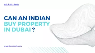 Can Indian's Buy Property in Dubai?