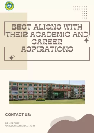 Best Aligns with their Academic and Career Aspirations