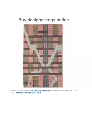 Buy designer rugs online