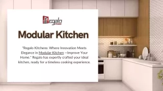 Modular Kitchen | Regalo Kitchens