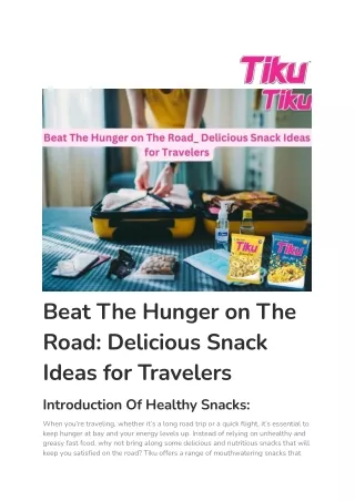 Beat The Hunger on The Road