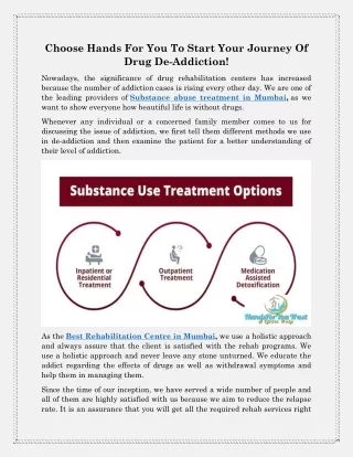 Substance abuse treatment in Mumbai