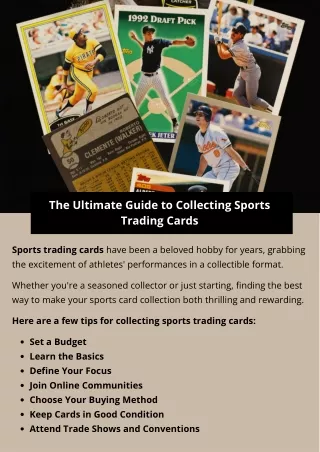 The Ultimate Guide to Collecting Sports Trading Cards