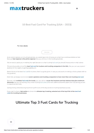 10 Best Fuel Card for Trucking [USA - 2023] - max truckers