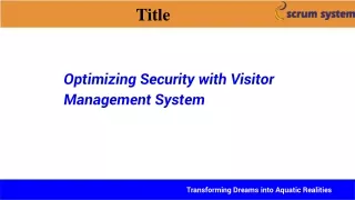 Visitor Management System