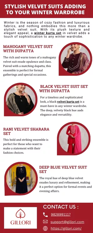 Stylish Velvet Suits Adding  To Your Winter Wardrobe