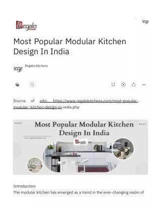 Most Popular Modular Kitchen Design In India