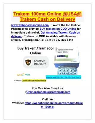 Trakem 100mg Online @USA@ Trakem Cash on Delivery