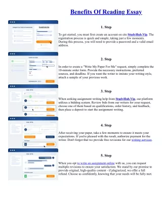Benefits Of Reading Essay
