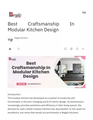 Best Craftsmanship In Modular Kitchen Design