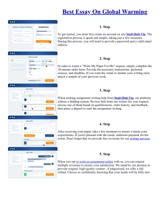 Best Essay On Global Warming