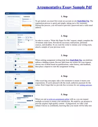 Argumentative Essay Sample Pdf