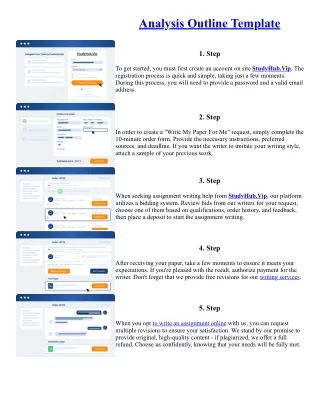 Analysis Outline Template