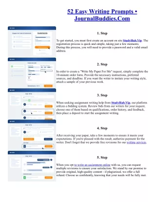 52 Easy Writing Prompts • JournalBuddies.Com