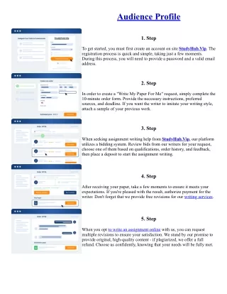 Audience Profile