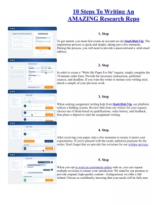 10 Steps To Writing An AMAZING Research Repo