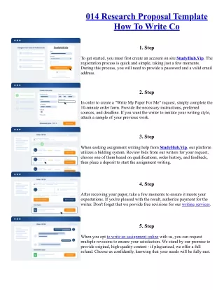 014 Research Proposal Template How To Write Co