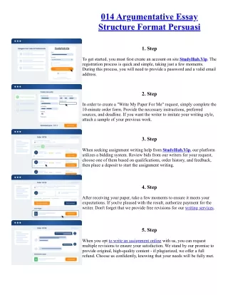 014 Argumentative Essay Structure Format Persuasi