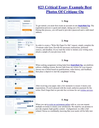 023 Critical Essay Example Best Photos Of Critique Ou