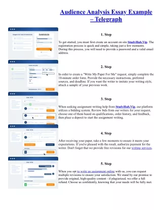 Audience Analysis Essay Example – Telegraph