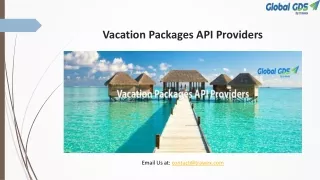 Vacation Packages API Providers