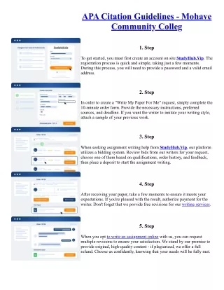 APA Citation Guidelines - Mohave Community Colleg