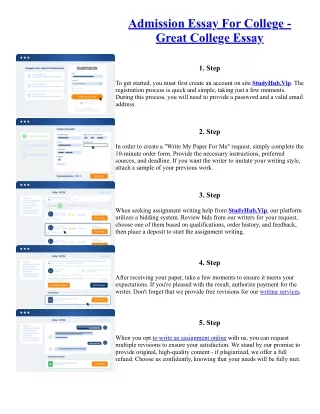 Admission Essay For College - Great College Essay