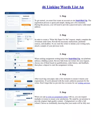 46 Linking Words List An