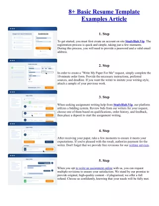 8  Basic Resume Template Examples Article