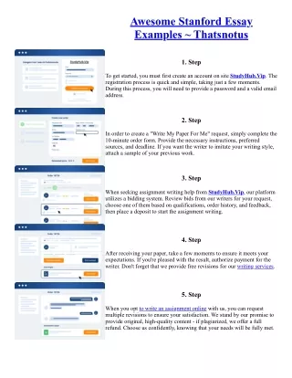 Awesome Stanford Essay Examples ~ Thatsnotus