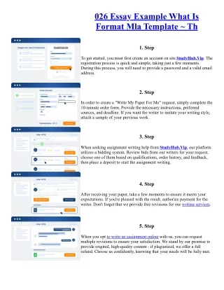 026 Essay Example What Is Format Mla Template ~ Th