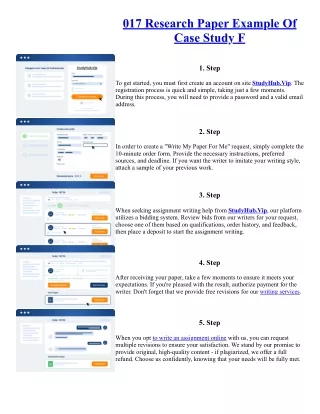 017 Research Paper Example Of Case Study F