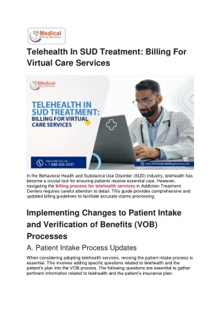 Telehealth In SUD Treatment