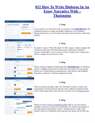 012 How To Write Dialogue In An Essay Narrative With ~ Thatsnotus