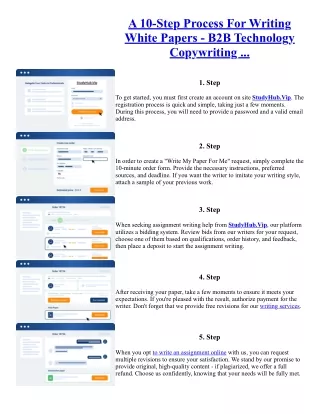 A 10-Step Process For Writing White Papers - B2B Technology Copywriting ...