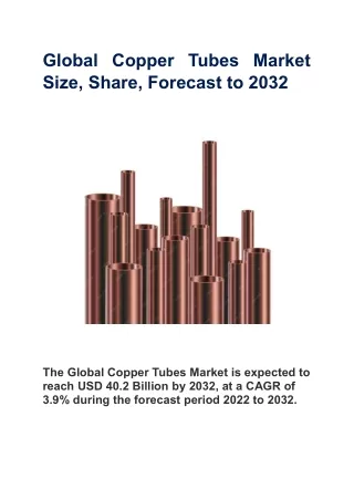 Global Copper Tubes Market