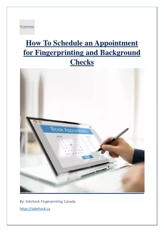 How To Schedule an Appointment for Fingerprinting and Background Checks